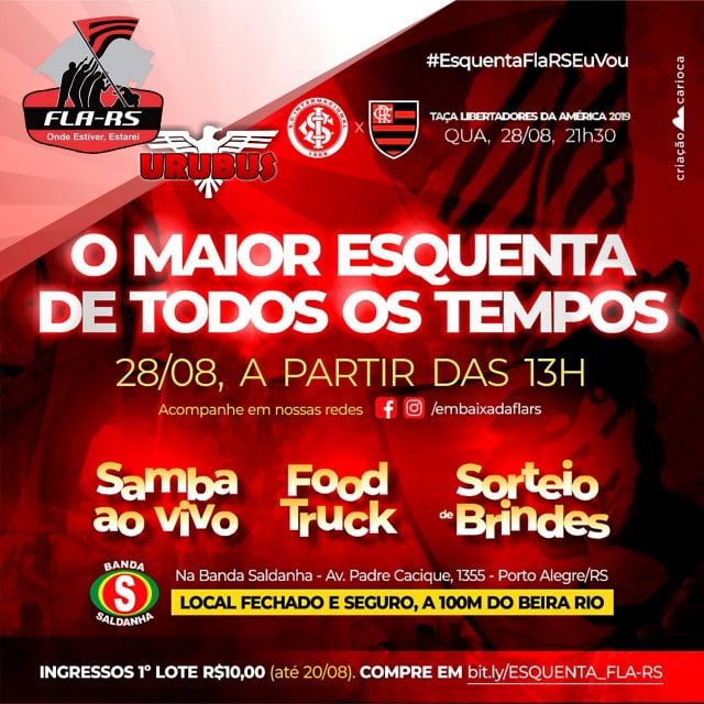 Mengão X Damas Sulinas Vermelhas – Libertadores – Segunda Partida – Pré Jogo.