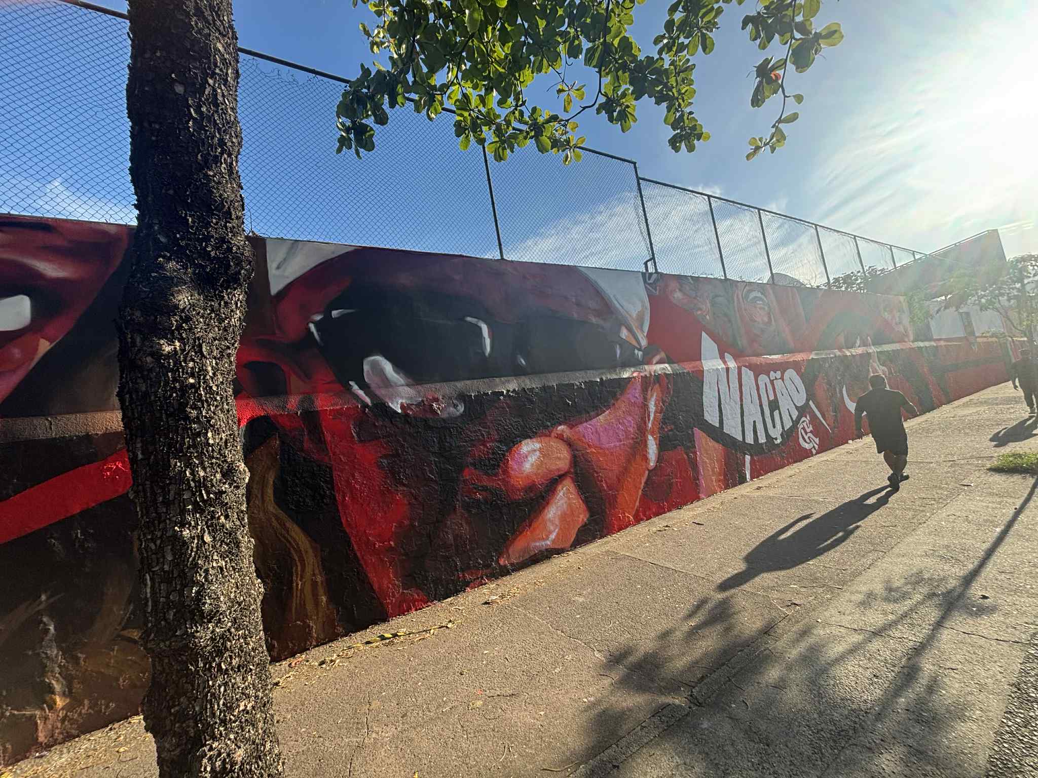 Mengão x Inzport - Brasilzão - Pré Jogo. Fotão minha no mural da Gávea.